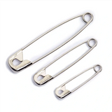 Safety pins, Assorted Silver