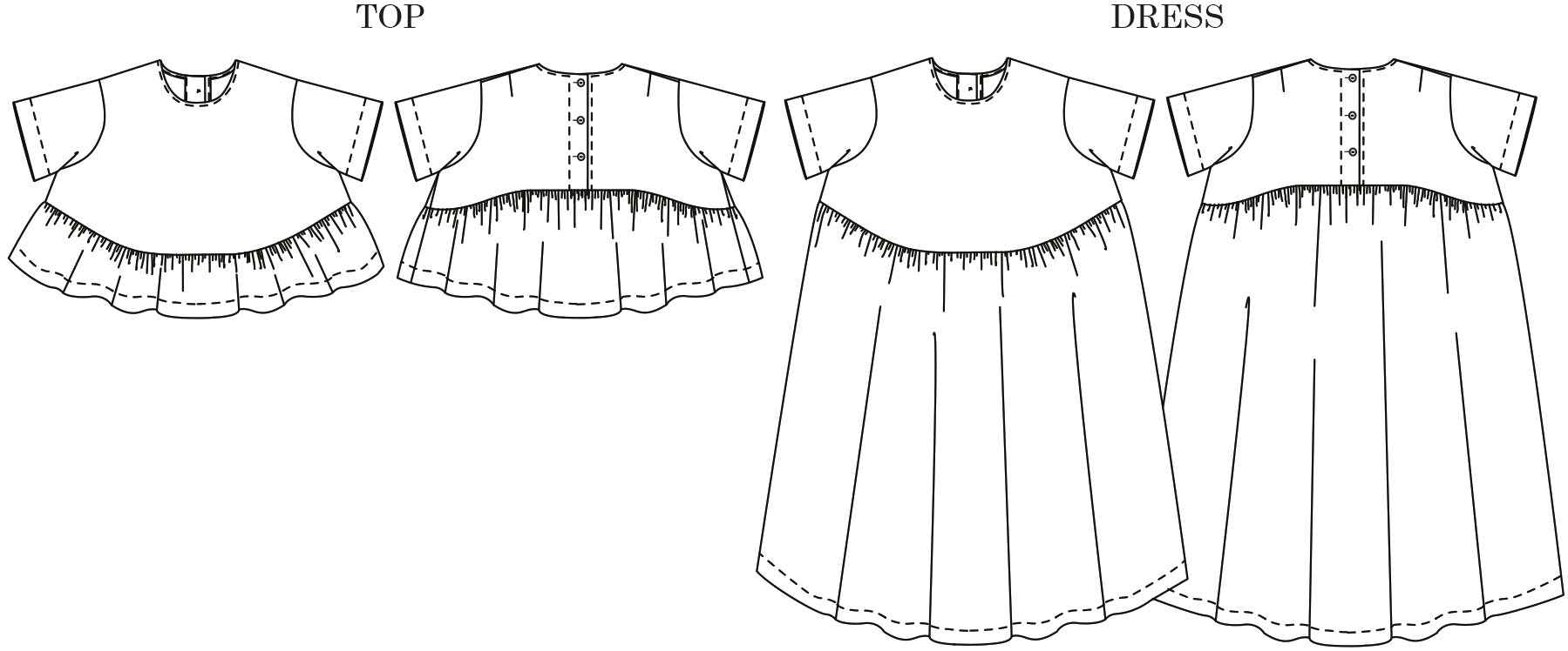Merchant Mill Merchant and Mills - The Florence Top and Dress Sewing Pattern – Mill ...