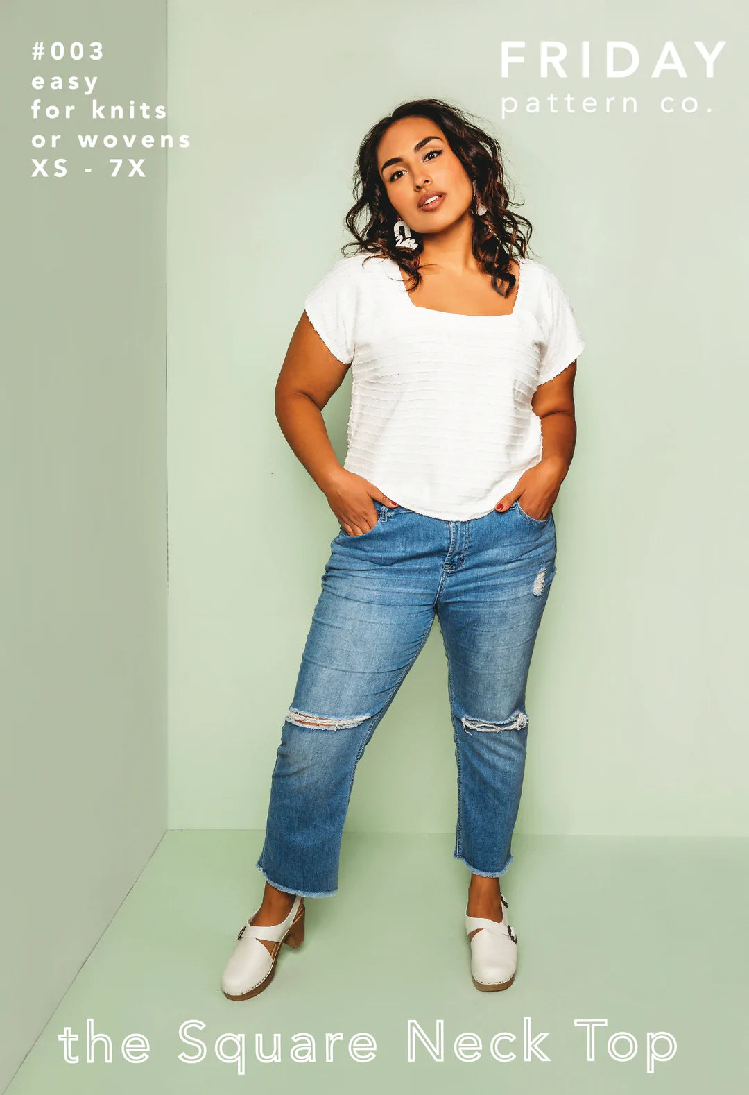 Buy The Square neck top sewing pattern from Friday Pattern Company.